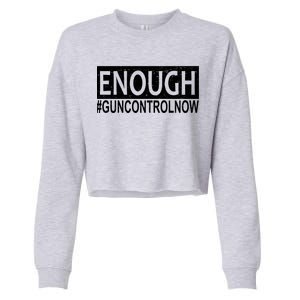 Enough Gun Control Cropped Pullover Crew