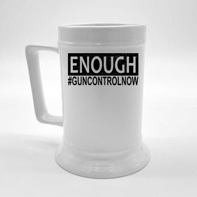 Enough Gun Control Beer Stein