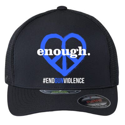 Enough Heart Peace Sign #ENDGUNVIOLENCE Flexfit Unipanel Trucker Cap