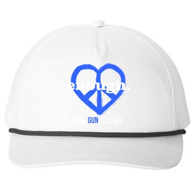 Enough Heart Peace Sign #ENDGUNVIOLENCE Snapback Five-Panel Rope Hat