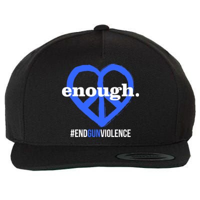 Enough Heart Peace Sign #ENDGUNVIOLENCE Wool Snapback Cap