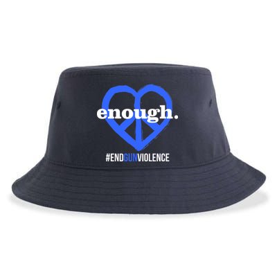 Enough Heart Peace Sign #ENDGUNVIOLENCE Sustainable Bucket Hat