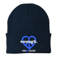 Enough Heart Peace Sign #ENDGUNVIOLENCE Knit Cap Winter Beanie