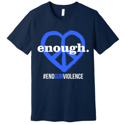 Enough Heart Peace Sign #ENDGUNVIOLENCE Premium T-Shirt