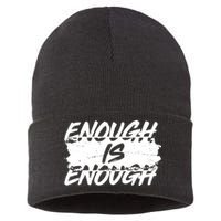 Enough Is Enough Black Lives Matter Protest Sustainable Knit Beanie