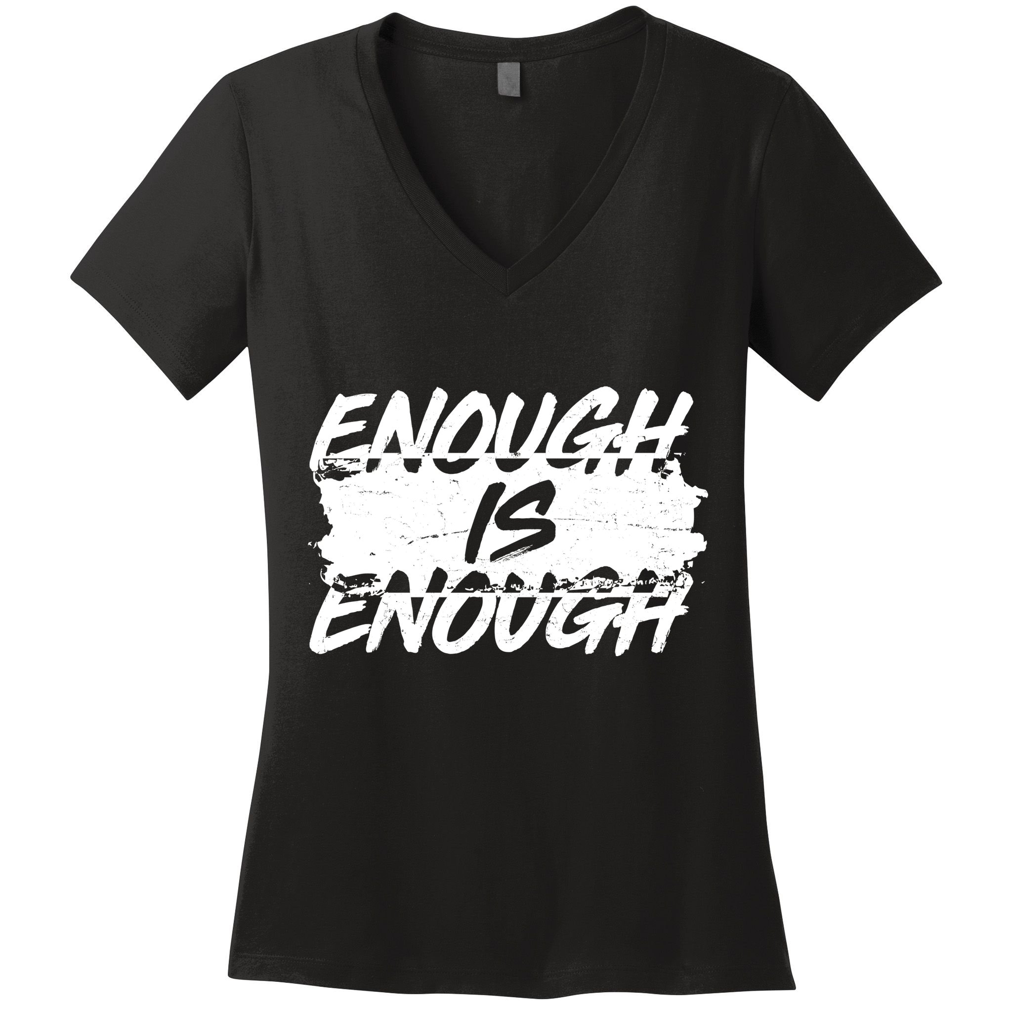 Enough Is Enough Black Lives Matter Protest Women's V-Neck T-Shirt