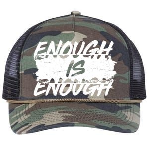 Enough Is Enough Black Lives Matter Protest Retro Rope Trucker Hat Cap