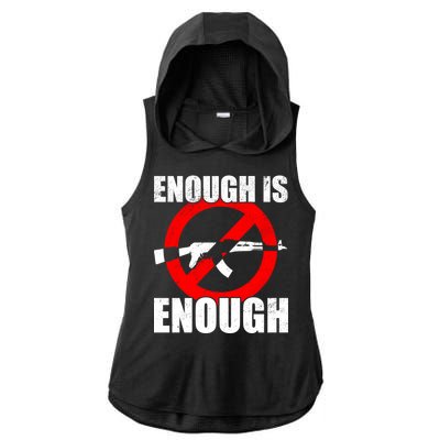 Enough Is Enough Gun Control Anti-Gun Ladies PosiCharge Tri-Blend Wicking Draft Hoodie Tank