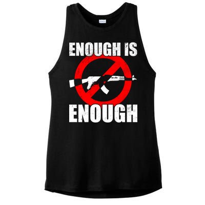 Enough Is Enough Gun Control Anti-Gun Ladies PosiCharge Tri-Blend Wicking Tank