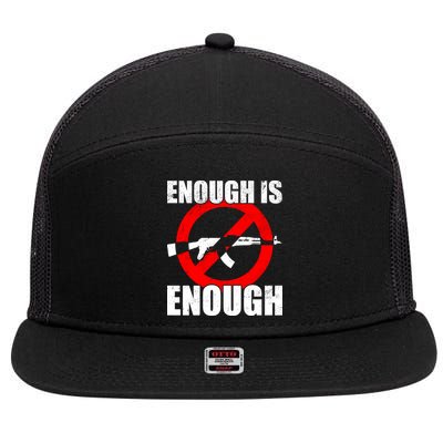 Enough Is Enough Gun Control Anti-Gun 7 Panel Mesh Trucker Snapback Hat