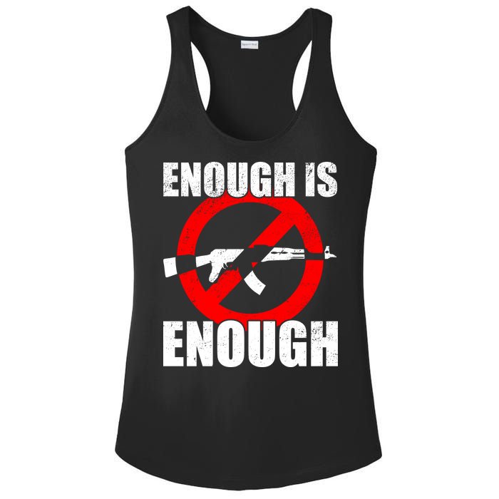 Enough Is Enough Gun Control Anti-Gun Ladies PosiCharge Competitor Racerback Tank