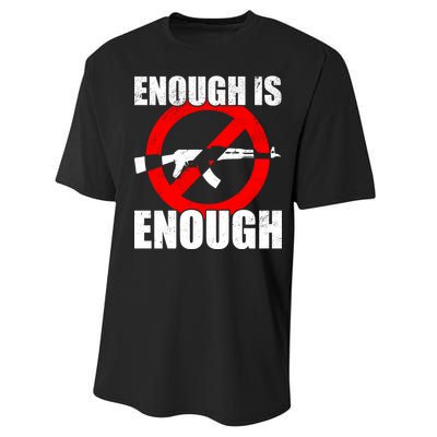 Enough Is Enough Gun Control Anti-Gun Performance Sprint T-Shirt