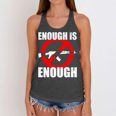 Enough Is Enough Gun Control Anti-Gun Women's Knotted Racerback Tank