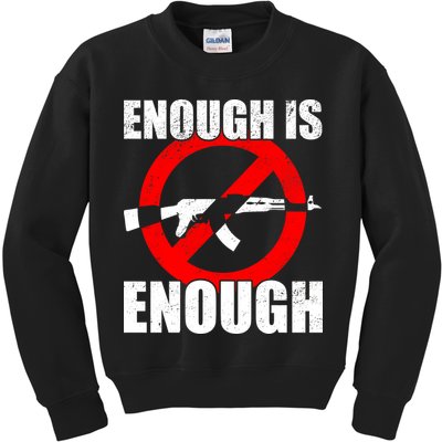 Enough Is Enough Gun Control Anti-Gun Kids Sweatshirt
