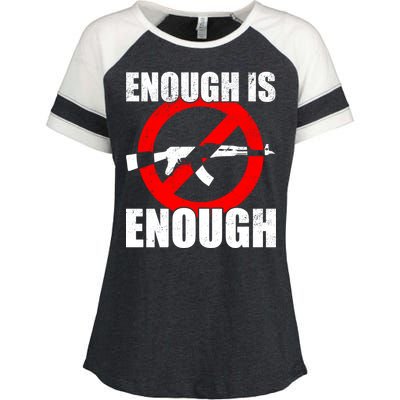 Enough Is Enough Gun Control Anti-Gun Enza Ladies Jersey Colorblock Tee