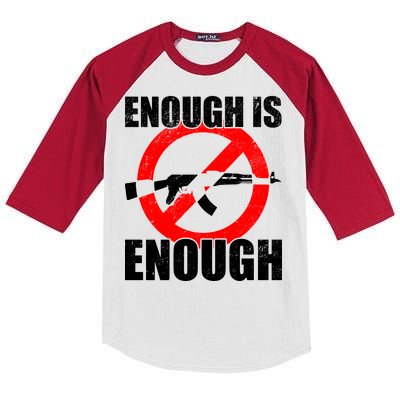 Enough Is Enough Gun Control Anti-Gun Kids Colorblock Raglan Jersey