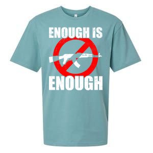 Enough Is Enough Gun Control Anti-Gun Sueded Cloud Jersey T-Shirt