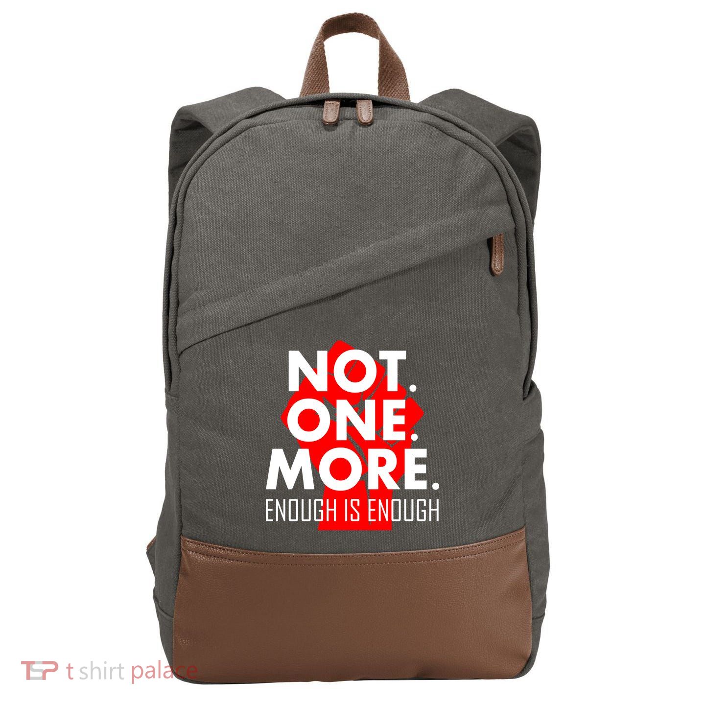 Enough is Enough Not. One. More. Fist Protest Cotton Canvas Backpack