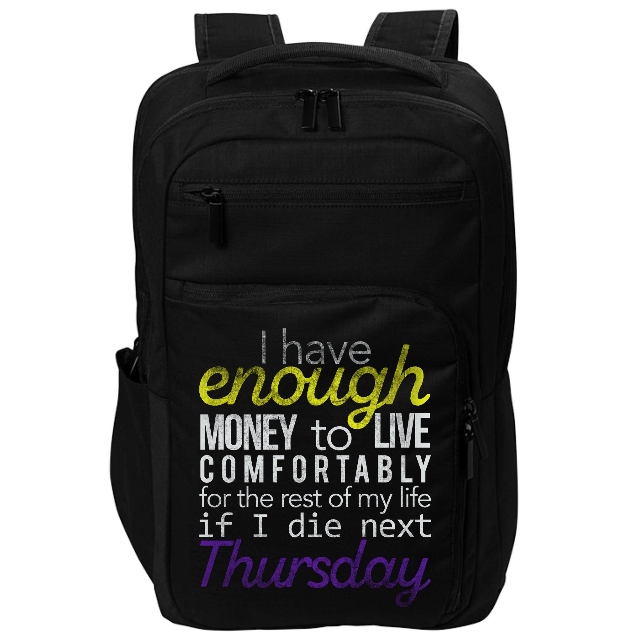 Enough Money To Live Impact Tech Backpack