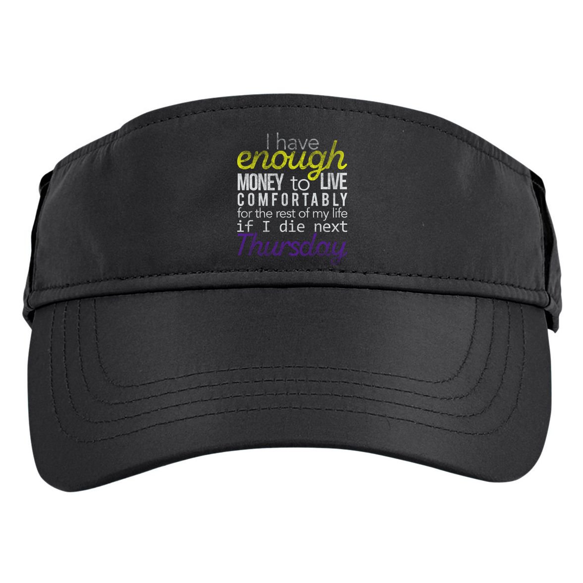Enough Money To Live Adult Drive Performance Visor