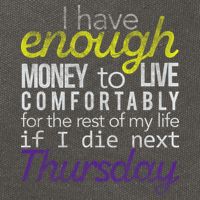 Enough Money To Live Cotton Canvas Backpack