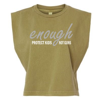 Enough Protect Kids Not Guns Garment-Dyed Women's Muscle Tee