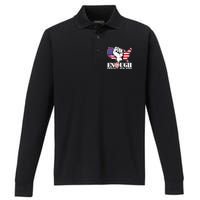 ENOUGH Protect Our Kids Stop Gun Violence Performance Long Sleeve Polo