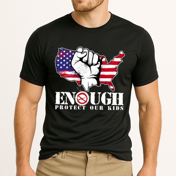 ENOUGH Protect Our Kids Stop Gun Violence Cooling Performance Crew T-Shirt