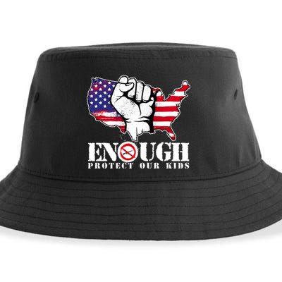 ENOUGH Protect Our Kids Stop Gun Violence Sustainable Bucket Hat