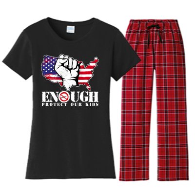 ENOUGH Protect Our Kids Stop Gun Violence Women's Flannel Pajama Set