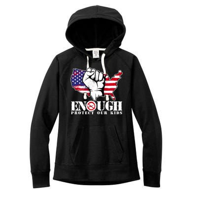 ENOUGH Protect Our Kids Stop Gun Violence Women's Fleece Hoodie