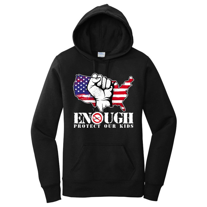 ENOUGH Protect Our Kids Stop Gun Violence Women's Pullover Hoodie