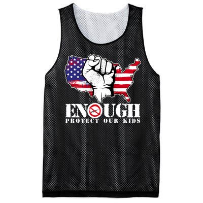 ENOUGH Protect Our Kids Stop Gun Violence Mesh Reversible Basketball Jersey Tank