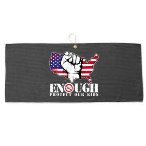 ENOUGH Protect Our Kids Stop Gun Violence Large Microfiber Waffle Golf Towel