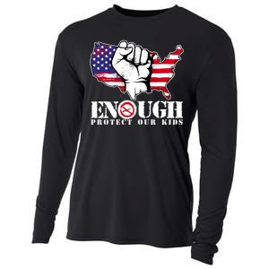 ENOUGH Protect Our Kids Stop Gun Violence Cooling Performance Long Sleeve Crew