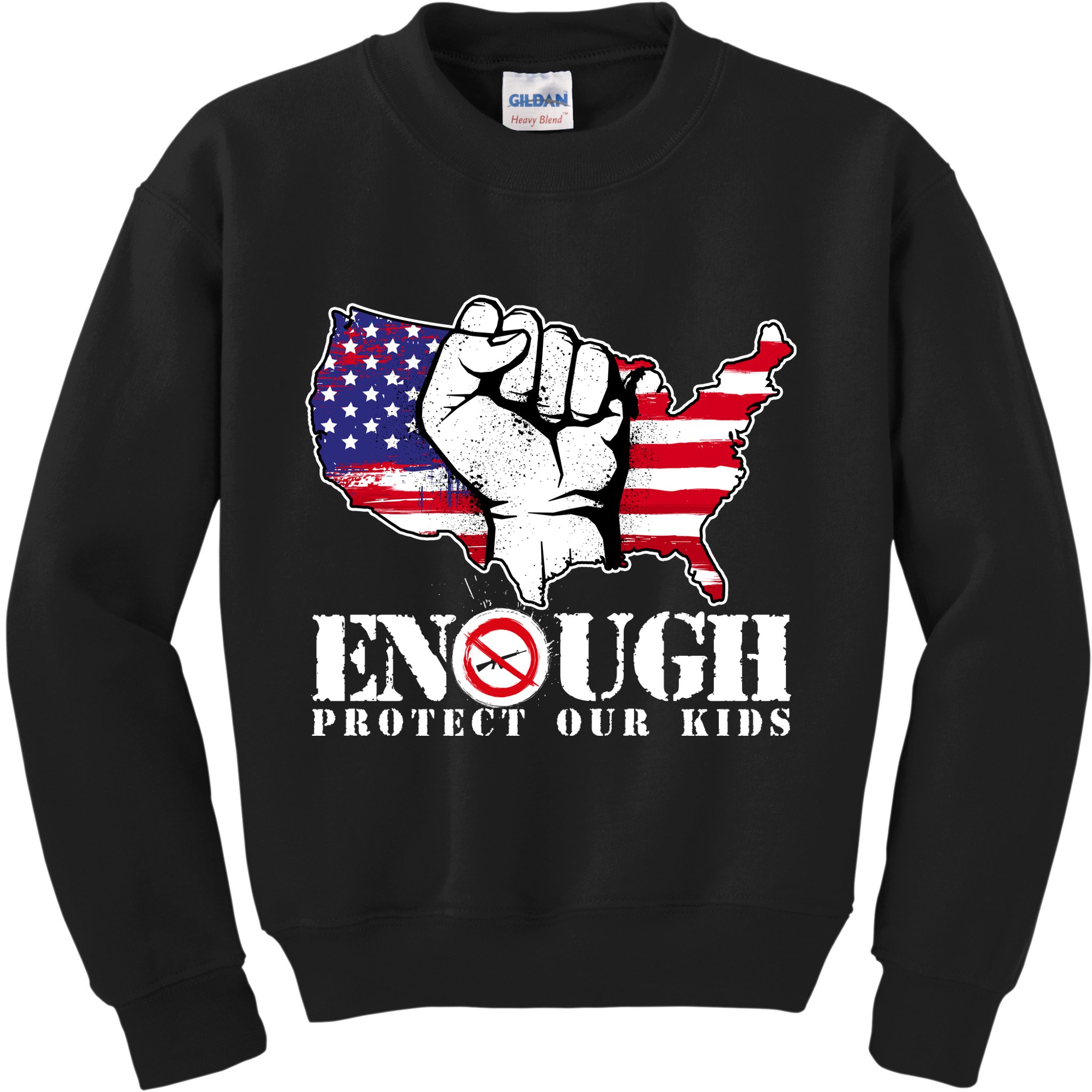 ENOUGH Protect Our Kids Stop Gun Violence Kids Sweatshirt