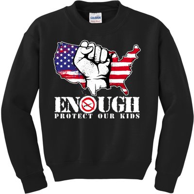 ENOUGH Protect Our Kids Stop Gun Violence Kids Sweatshirt