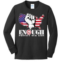 ENOUGH Protect Our Kids Stop Gun Violence Kids Long Sleeve Shirt