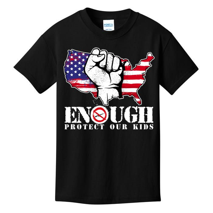 ENOUGH Protect Our Kids Stop Gun Violence Kids T-Shirt