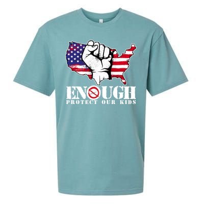 ENOUGH Protect Our Kids Stop Gun Violence Sueded Cloud Jersey T-Shirt