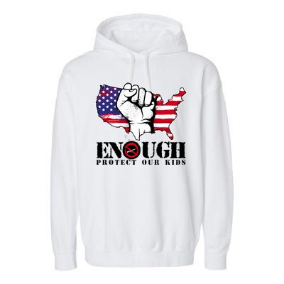 ENOUGH Protect Our Kids Stop Gun Violence Garment-Dyed Fleece Hoodie