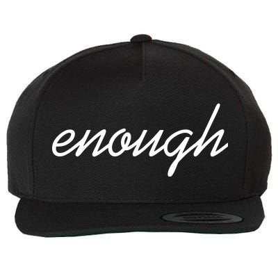 Enough Script March For Our Lives Wool Snapback Cap