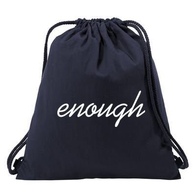 Enough Script March For Our Lives Drawstring Bag