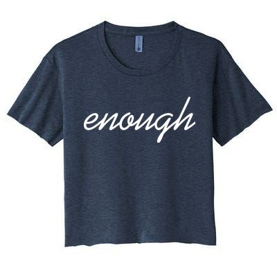 Enough Script March For Our Lives Women's Crop Top Tee