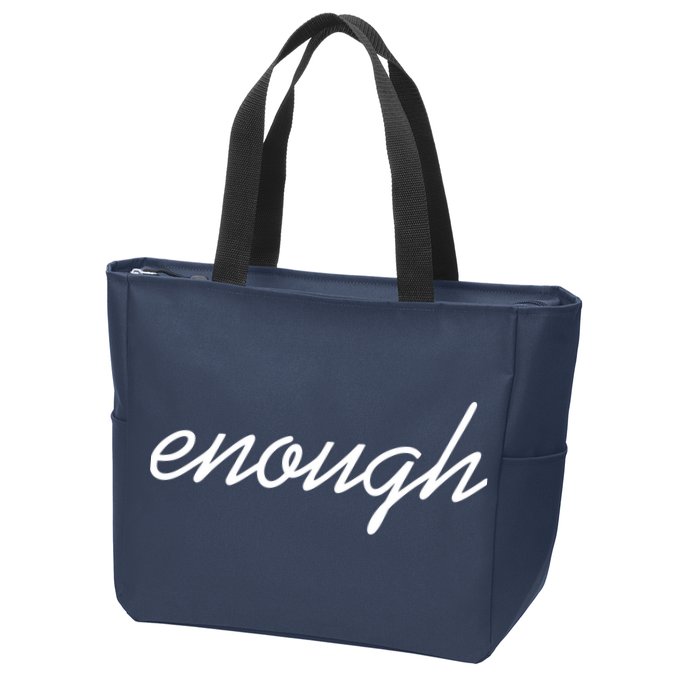 Enough Script March For Our Lives Zip Tote Bag