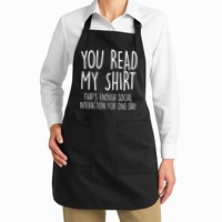 Enough Social Interaction Funny Apron