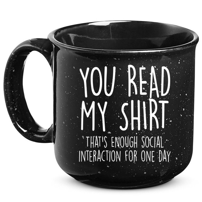 Enough Social Interaction Funny 15oz Campfire Ceramic Mug