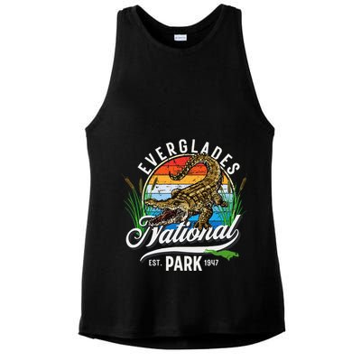 Everglades National Park Tourist Gift Ladies PosiCharge Tri-Blend Wicking Tank