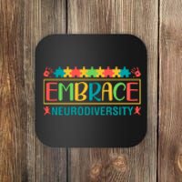 Embrace Neurodiversity Puzzle Autism Awareness Month Gift Coaster