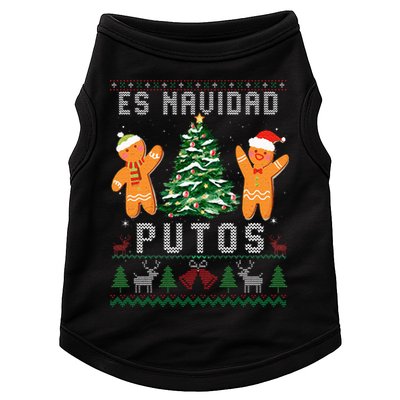 Es Navidad Putos Ugly Christmas Sweater Latino Feliz Navidad Doggie Tank